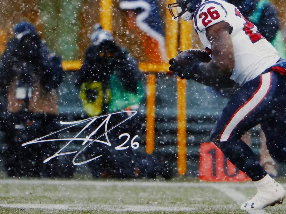Lamar Miller Signed Houston Texans 8x10 Running In Snow Photo- JSA W Auth Left - 757 Sports Collectibles