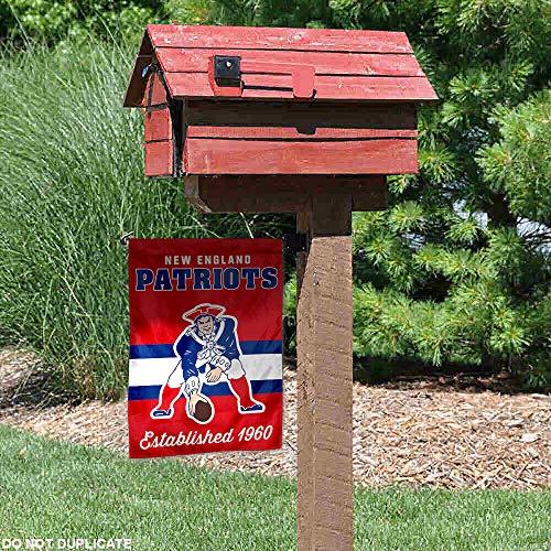 WinCraft Patriots Throwback Retro Vintage Garden Flag Double Sided Banner - 757 Sports Collectibles