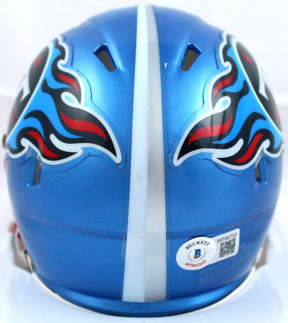 Jevon Kearse Autographed Tennessee Titans Flash Speed Mini Helmet-Beckett W Hologram White - 757 Sports Collectibles