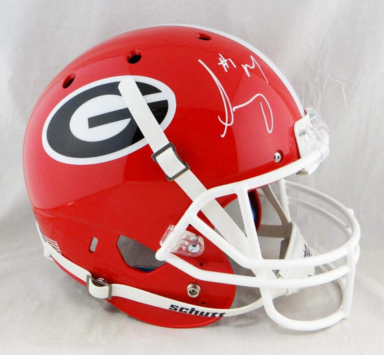 Sony Michel Autographed Georgia Bulldogs F/S Helmet - Beckett Auth White - 757 Sports Collectibles