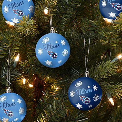 FOCO Tennessee Titans NFL 5 Pack Shatterproof Ball Ornament Set - 757 Sports Collectibles
