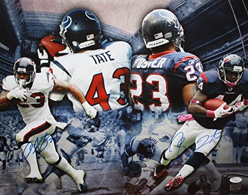 Arian Foster Ben Tate Autographed 16x20 Multi Shot Photo- JSA Authenticated