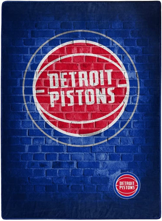 Detroit Pistons Blanket 60x80 Raschel Street Design - 757 Sports Collectibles