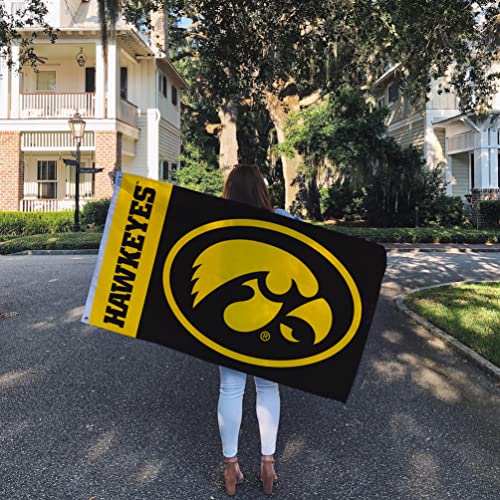 Desert Cactus University of Iowa Flag Hawkeyes Flags Banners 100% Polyester Indoor Outdoor 3x5 (Team Name) - 757 Sports Collectibles