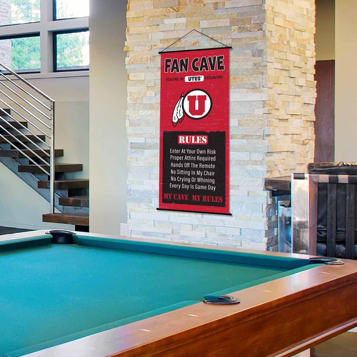 Utah Man Cave Fan Banner Scroll - 757 Sports Collectibles