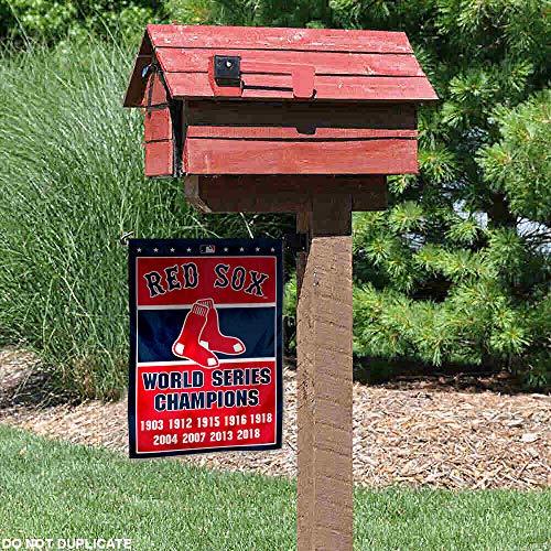 WinCraft Boston Red Sox 9-Time World Series Champions Double Sided Garden Flag - 757 Sports Collectibles