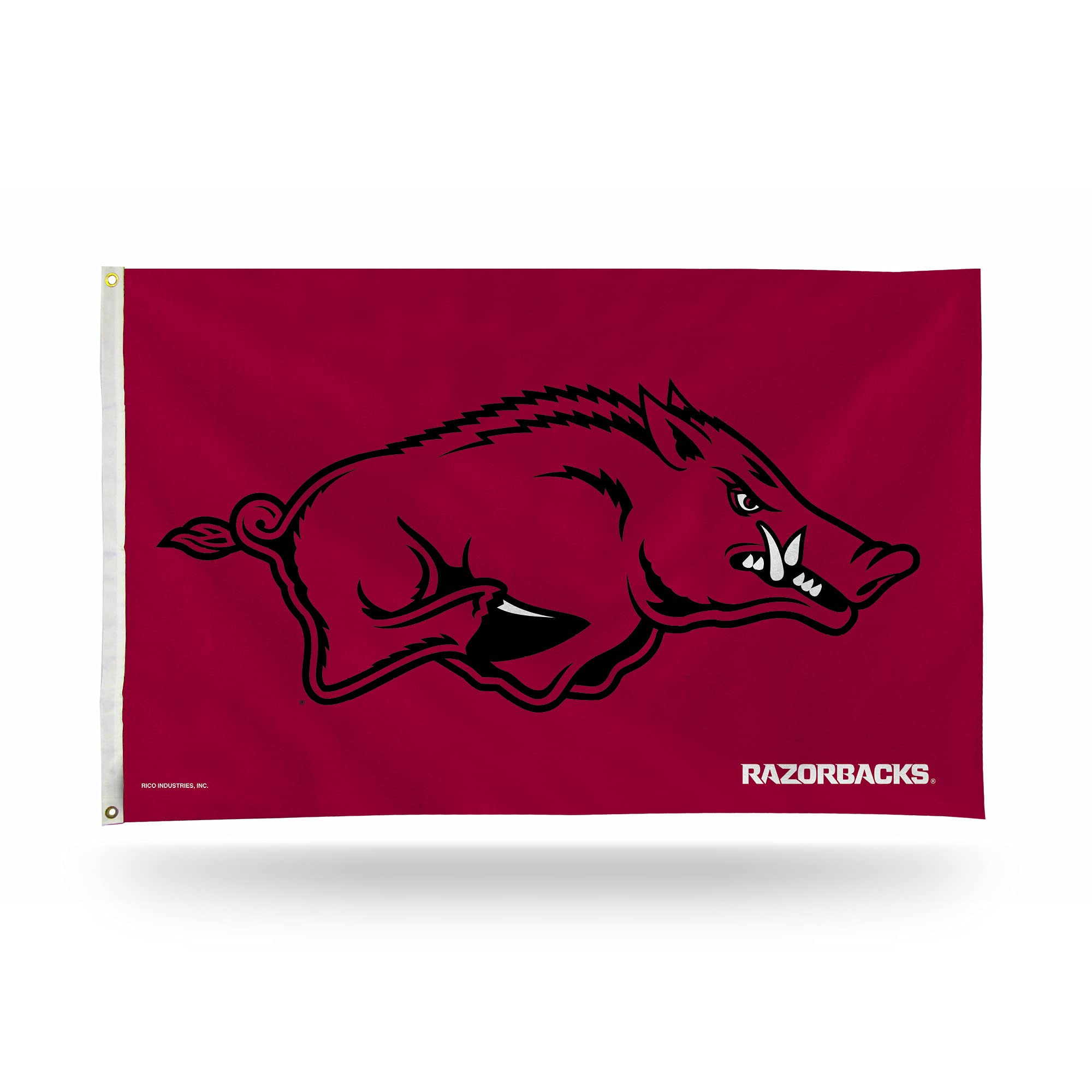 Rico Industries NCAA Arkansas Razorbacks Flag 3' x 5' Banner Flag - Single Sided - Indoor or Outdoor - Home Décor Made - 757 Sports Collectibles