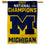 Michigan Team University Wolverines 2023 College Football National Champions Banner Vertical Flag - 757 Sports Collectibles