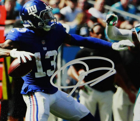 Odell Beckham Autographed New York 8x10 Passing PF Vertical Photo- JSA W Auth - 757 Sports Collectibles