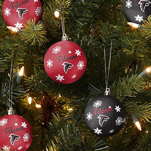 FOCO Atlanta Falcons NFL 5 Pack Shatterproof Ball Ornament Set - 757 Sports Collectibles