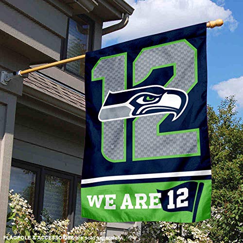 WinCraft Seattle Seahawks We are 12th Man 12s Double Sided House Banner Flag - 757 Sports Collectibles