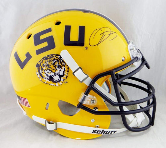 Odell Beckham Autographed LSU Tigers F/S Yellow Authentic Schutt Helmet- JSA W Auth - 757 Sports Collectibles