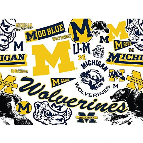 Tervis NCAA Michigan Wolverines All Over Tumbler with Lid, 24 oz, Clear - 757 Sports Collectibles