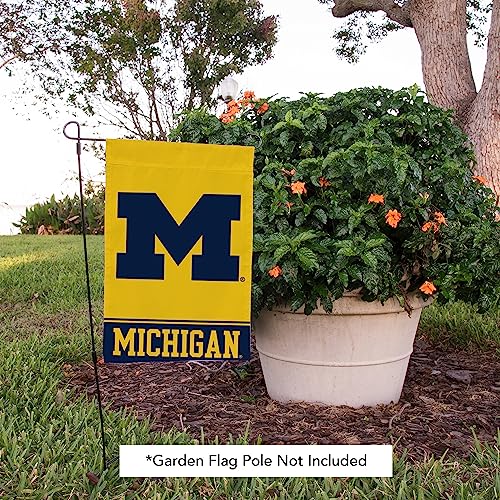 University of Michigan Garden Flag Wolverines UM U of M Banner 100% Polyester (Design B) - 757 Sports Collectibles