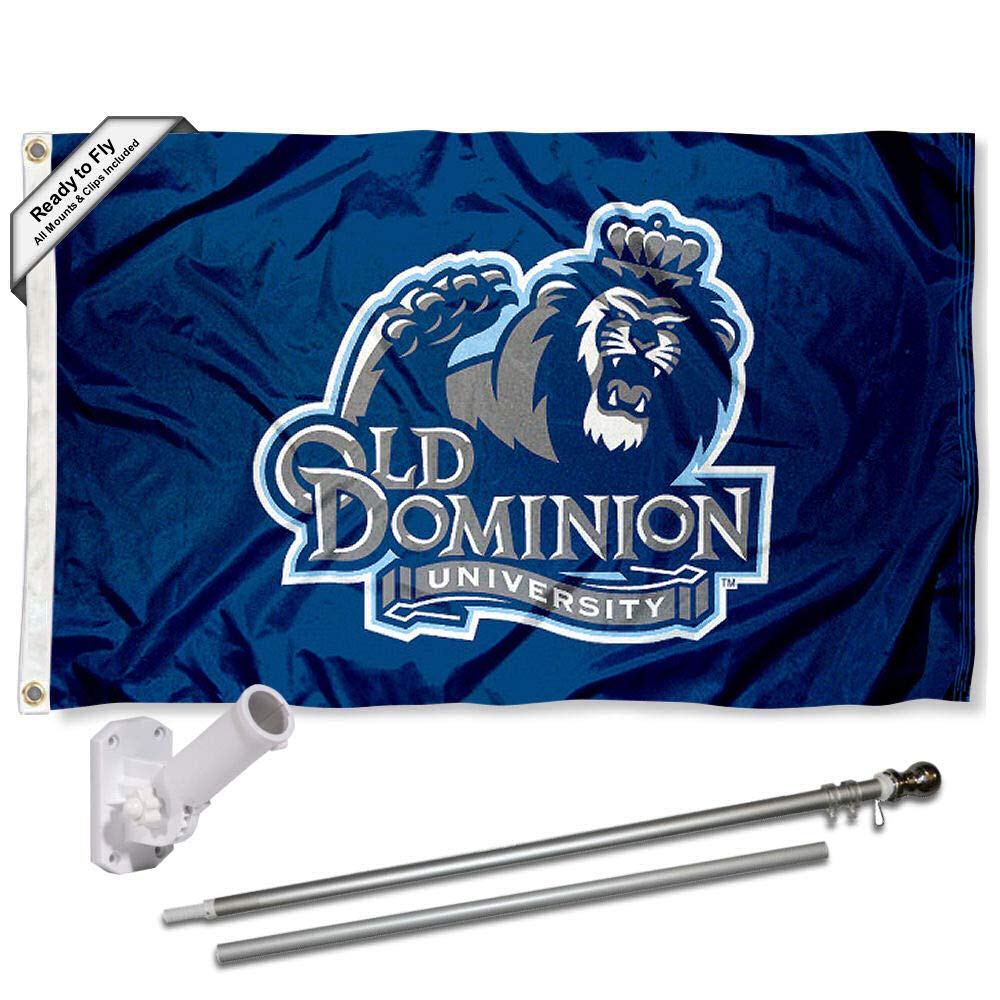Old Dominion University Flag and Pole Bracket Mount Bundle - 757 Sports Collectibles