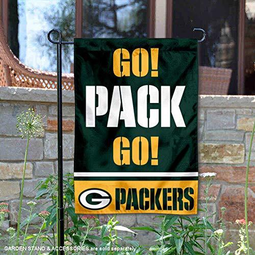 WinCraft Green Bay Packers Go Pack Go Yard Garden Banner Flag - 757 Sports Collectibles