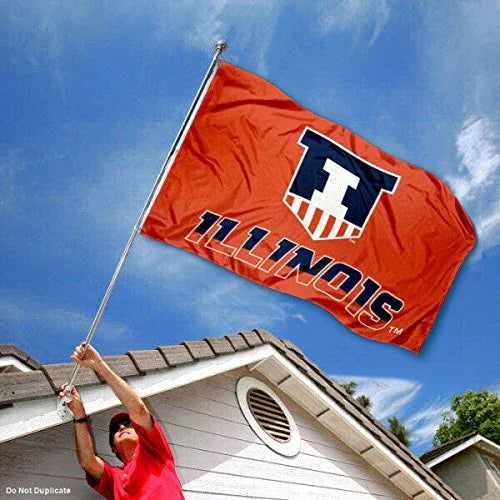 Illinois Fighting Illini Large Victory Badge 3x5 College Flag - 757 Sports Collectibles