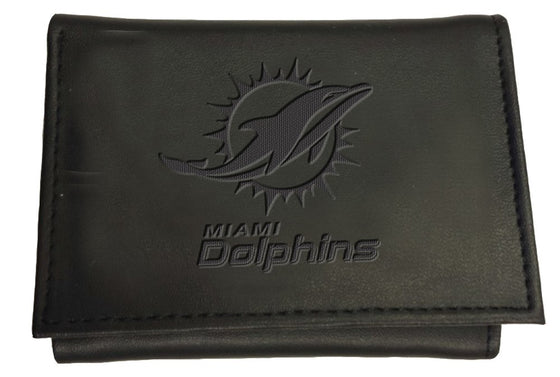 Team Sports America Miami Dolphins Tri-Fold Leather Wallet - 757 Sports Collectibles