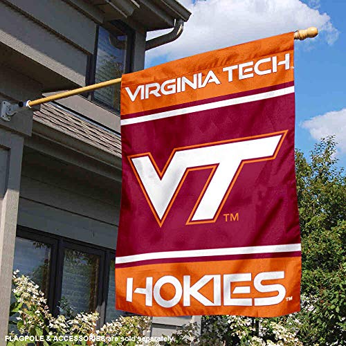 College Flags & Banners Co. Virginia Tech Hokies Two Sided and Double Sided House Flag - 757 Sports Collectibles