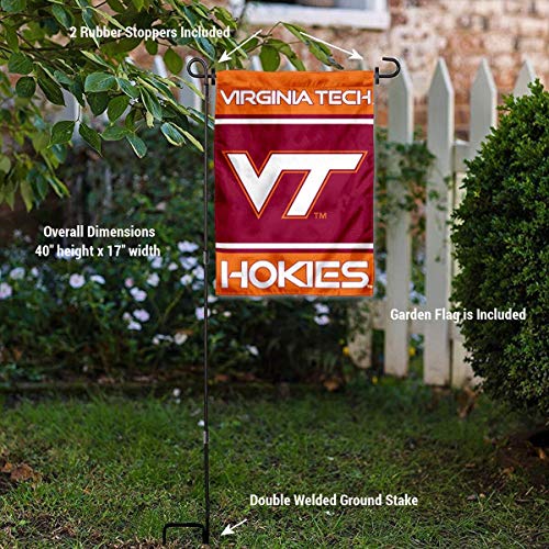 Virginia Tech Hokies Garden Flag and Flag Stand Pole Holder Set - 757 Sports Collectibles