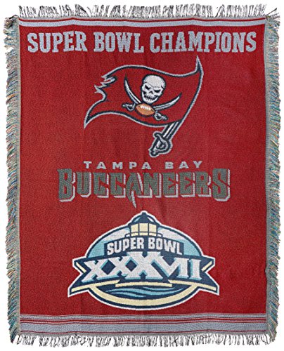 NORTHWEST NFL Tampa Bay Buccaneers Woven Tapestry Throw Blanket, 48" x 60", Commemorative - 757 Sports Collectibles