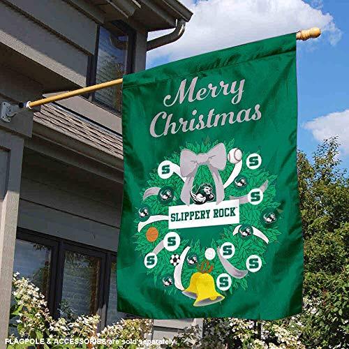 Slippery Rock Happy Holidays Christmas Banner Flag - 757 Sports Collectibles