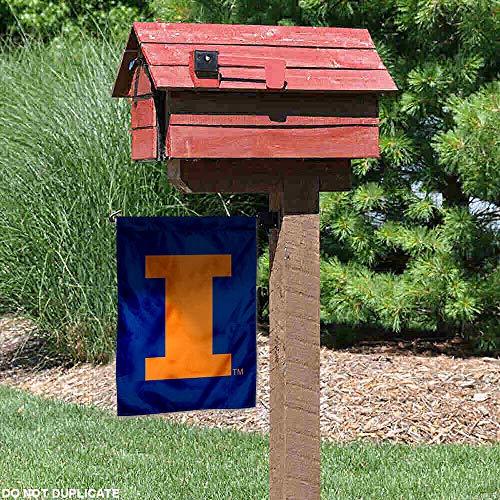 College Flags & Banners Co. Illinois Fighting Illini Blue Garden Flag - 757 Sports Collectibles