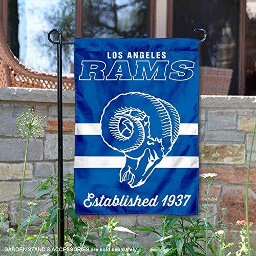 WinCraft Rams Throwback Retro Vintage Garden Flag Double Sided Banner - 757 Sports Collectibles