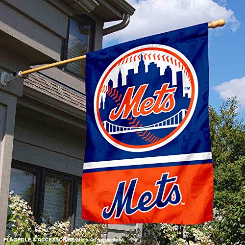 WinCraft New York Mets Double Sided House Flag - 757 Sports Collectibles