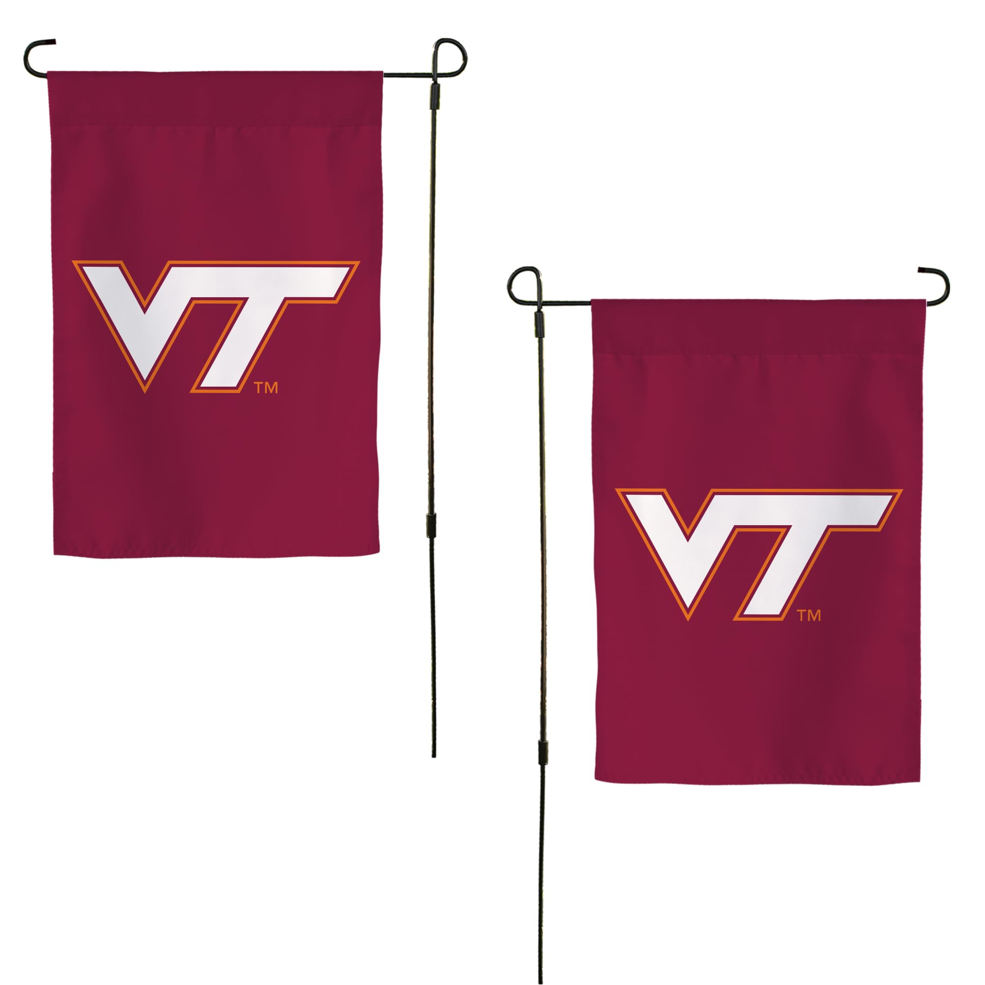 Virginia Tech Garden Flag Hokies VT Banner 100% Polyester (Design C) - 757 Sports Collectibles