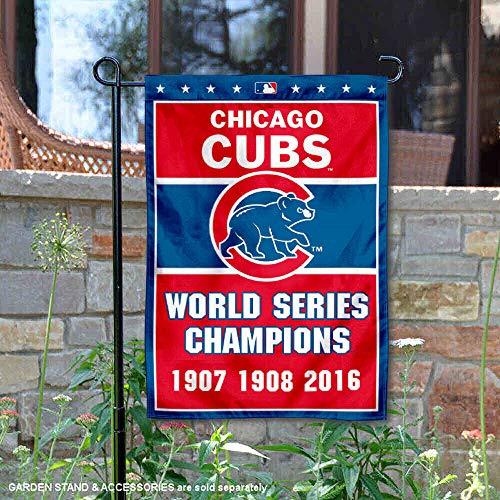 WinCraft Chicago Baseball Team 3-Time Champions Double Sided Garden Flag - 757 Sports Collectibles