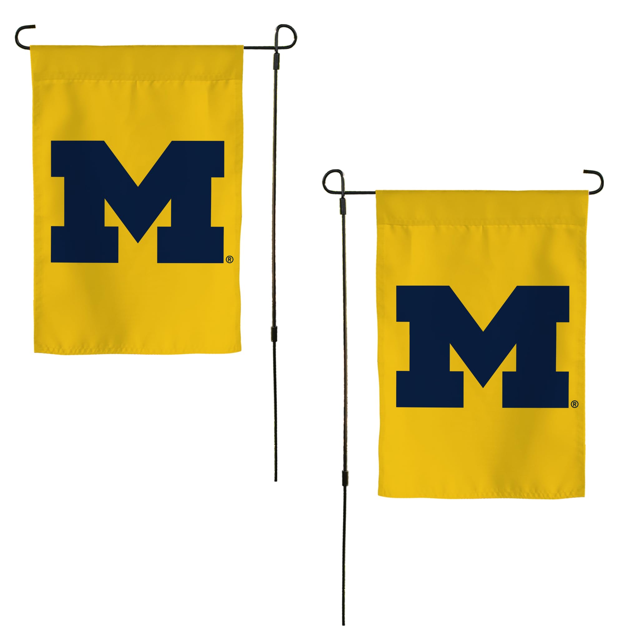 University of Michigan Garden Flag Wolverines UM U of M Banner 100% Polyester (Design F) - 757 Sports Collectibles