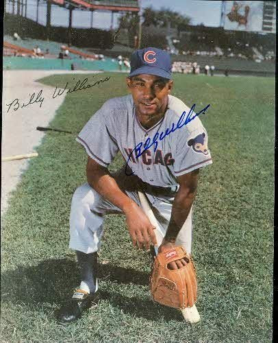 BILLY WILLIAMS CUBS AUTOGRAPH 8X10 PHOTO SIGNED JSA