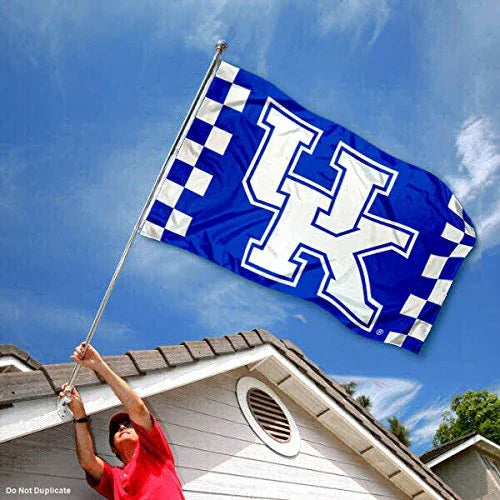 College Flags & Banners Co. Kentucky Wildcats Checkered Board Flag - 757 Sports Collectibles