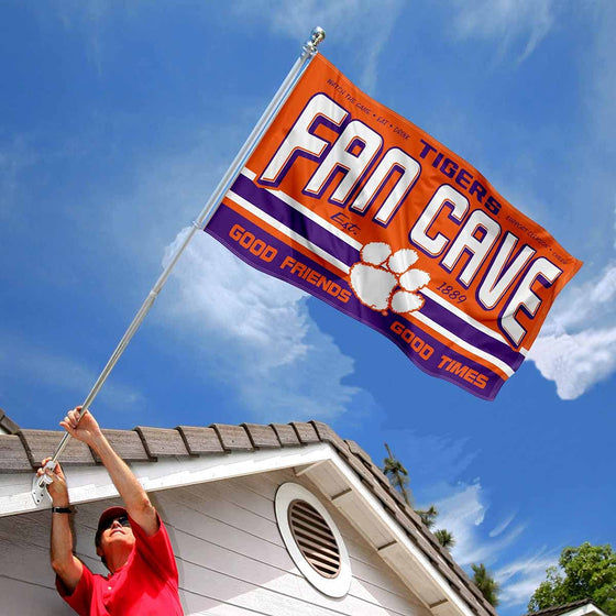 Clemson Tigers Fan Man Cave Banner Flag - 757 Sports Collectibles