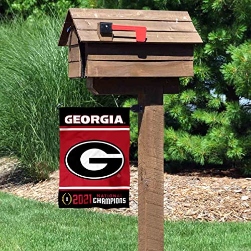 Georgia Bulldogs 2021 College Football National Champions Double Sided Garden Banner Flag - 757 Sports Collectibles
