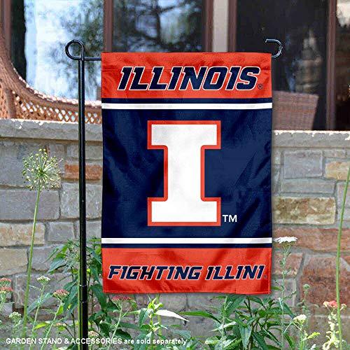 College Flags & Banners Co. Illinois Fighting Illini Garden Flag - 757 Sports Collectibles