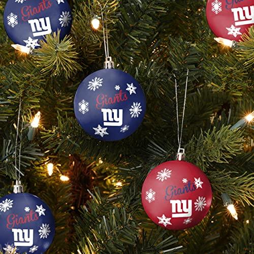 FOCO New York Giants NFL 5 Pack Shatterproof Ball Ornament Set - 757 Sports Collectibles