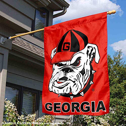 College Flags & Banners Co. Georgia Bulldogs Double Sided House Flag - 757 Sports Collectibles
