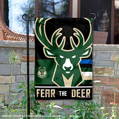 WinCraft Milwaukee Bucks Fear The Dear Double Sided Garden Flag - 757 Sports Collectibles