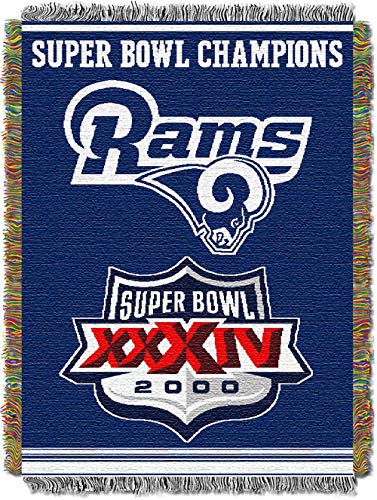 NORTHWEST NFL Los Angeles Rams Woven Tapestry Throw Blanket, 48" x 60", Commemorative - 757 Sports Collectibles