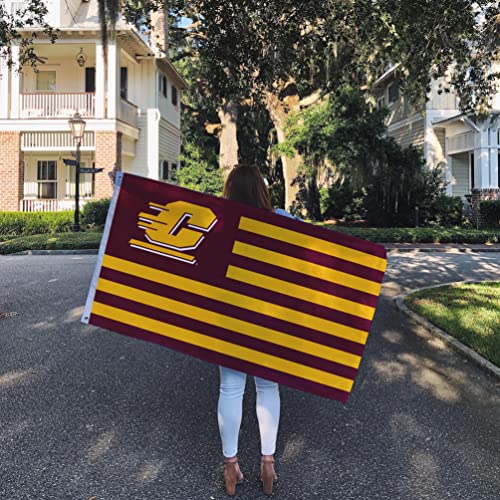 Desert Cactus Central Michigan University Flag CMU Chippewas Flags Banners 100% Polyester Indoor Outdoor 3x5 (Nation) - 757 Sports Collectibles