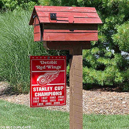 Detroit Red Wings 11 Time Stanley Cup Champions Double Sided Garden Flag - 757 Sports Collectibles