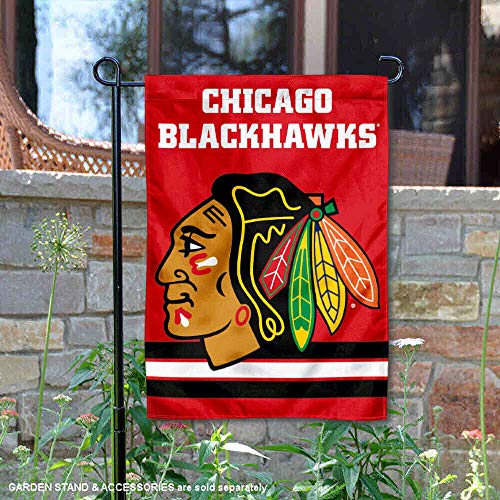 WinCraft Chicago Blackhawks Red Double Sided Garden Flag - 757 Sports Collectibles