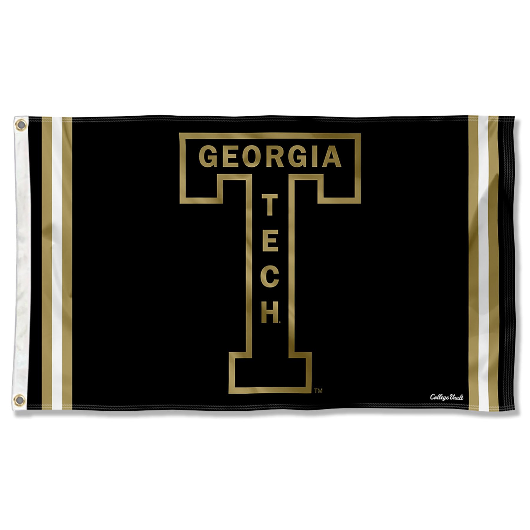College Flags & Banners Co. Georgia Tech Yellow Jackets Vintage Retro Throwback 3x5 Banner Flag - 757 Sports Collectibles