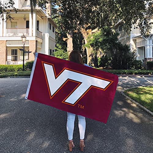 Desert Cactus Virginia Tech Flag Hokies VT Flags Banners 100% Polyester Indoor Outdoor 3x5 (Style 1) - 757 Sports Collectibles