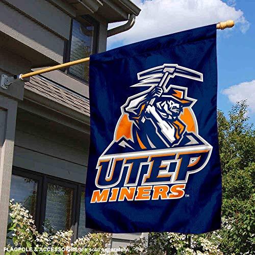 College Flags & Banners Co. Texas El Paso Miners Double Sided House Flag - 757 Sports Collectibles