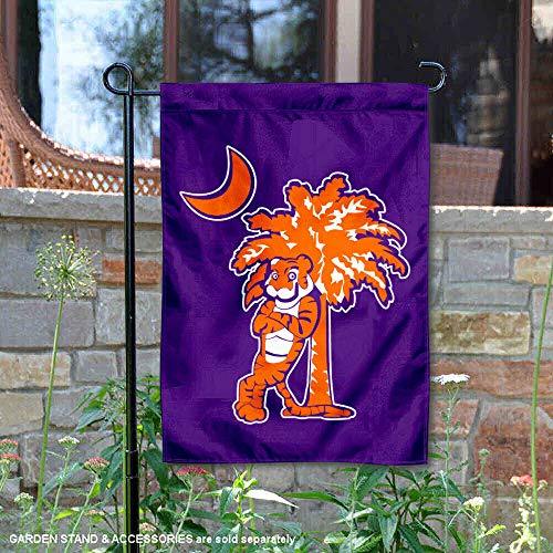 College Flags & Banners Co. Clemson Tigers Mascot and Palmetto Garden Flag - 757 Sports Collectibles