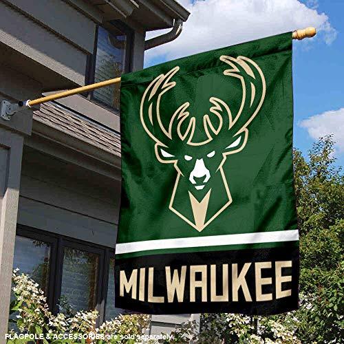 WinCraft Milwaukee Bucks Two Ply and Double Sided House Flag - 757 Sports Collectibles