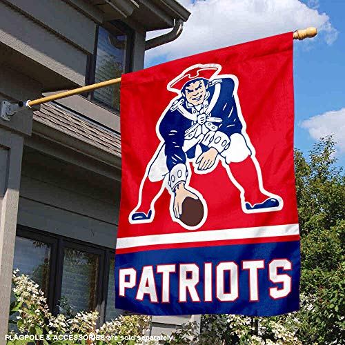 WinCraft New England Patriots Pat Patriot Two Sided House Flag - 757 Sports Collectibles